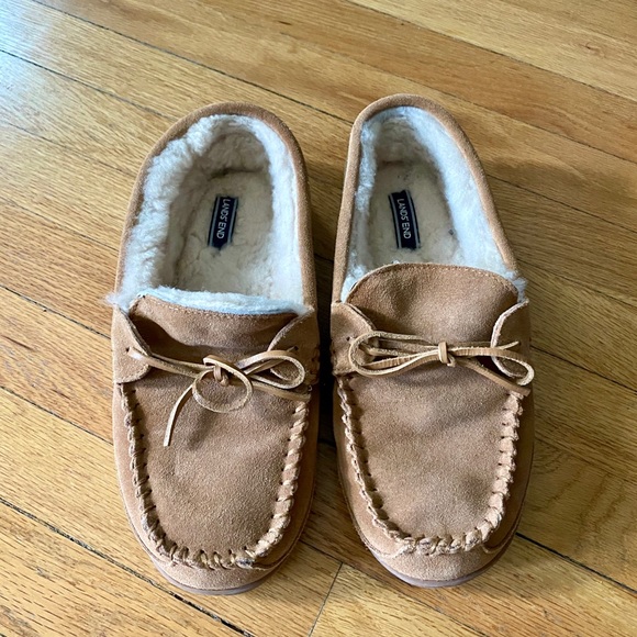 lands end mens moccasin slippers